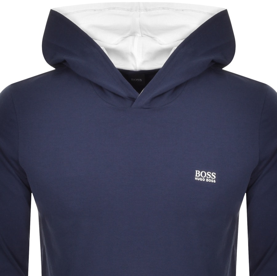 Alternative Image for ProductBOSS Hooded Long Sleeve T Shirt Navy2